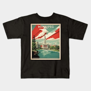 Winnipeg Vintage Poster Tourism Kids T-Shirt